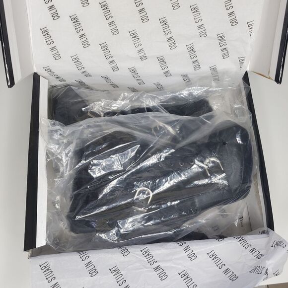 Colin Stuart For Victoria's Secret 9B Booties High Heels Suede Fur Buckle Boots - Picture 12 of 16